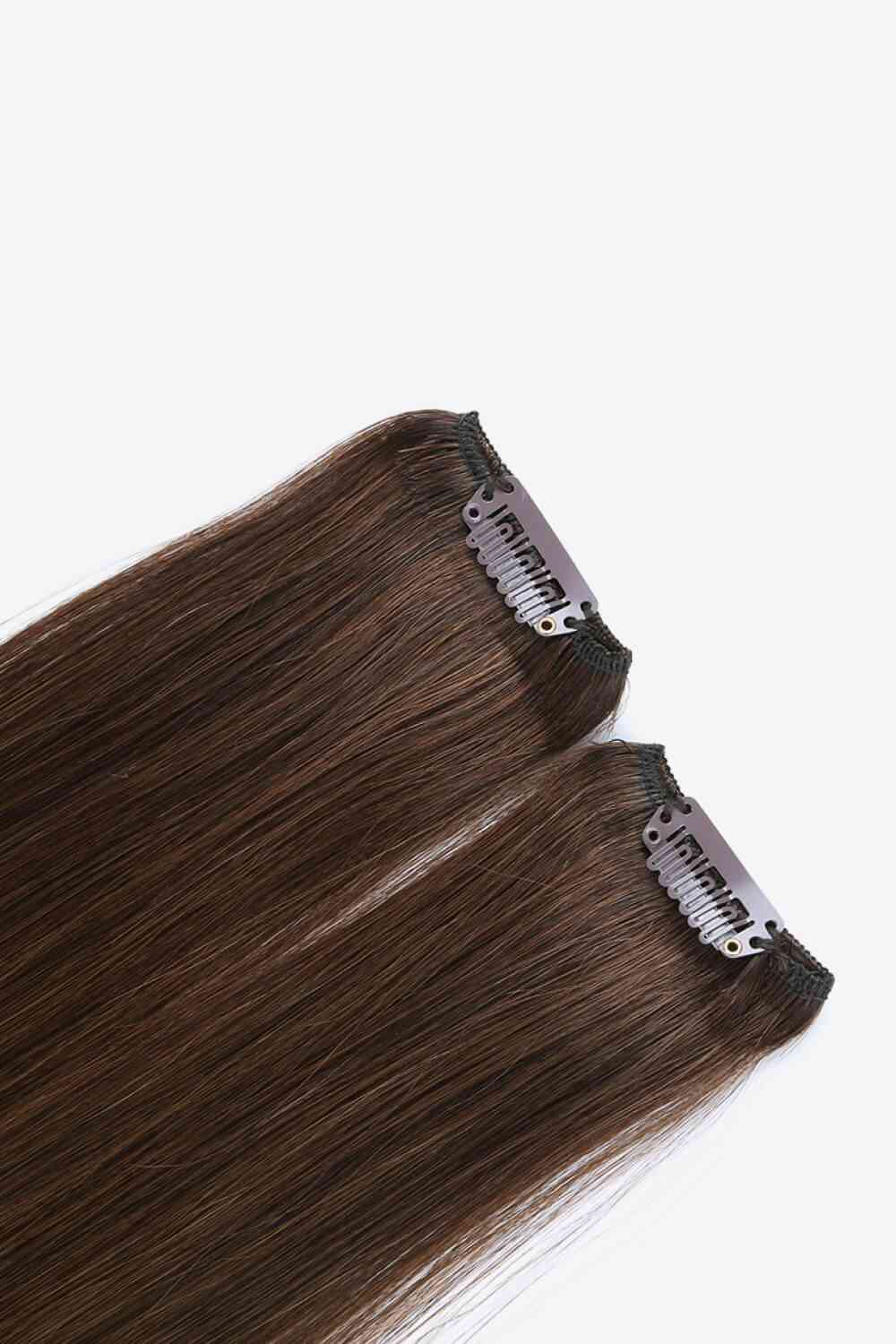 18" Clip-In Straight Indian Human Hair Extensions