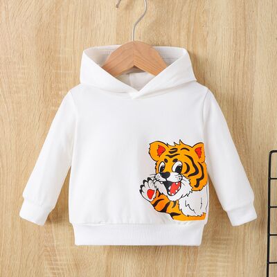 Boys Tiger Long Sleeve Hoodie and Sweat Pants Set