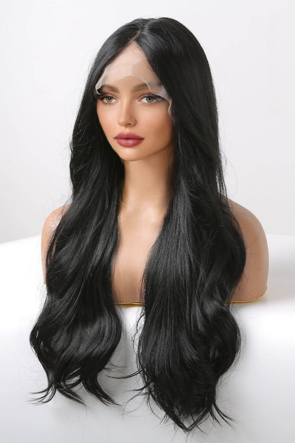 24" Black Loose Body Wave Lace Front Wig