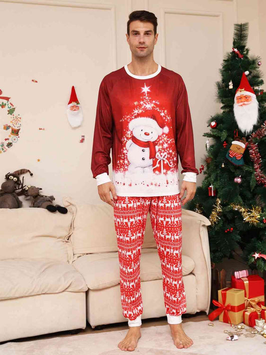 Matching Men's Snowman Pajama Set