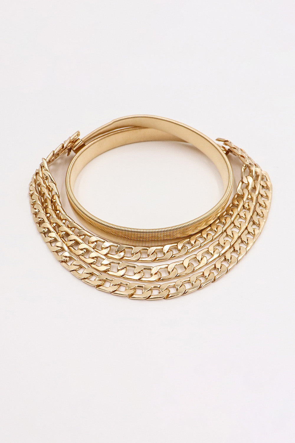 Triple Threat Layered Chain Belt