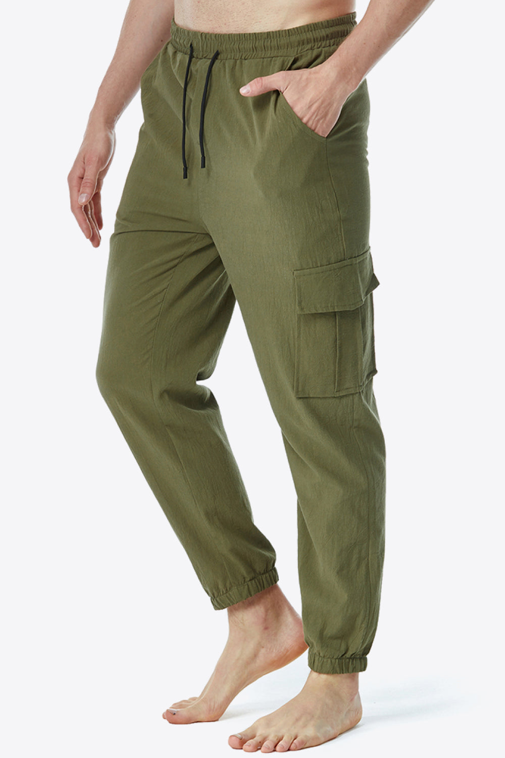 Full Size Drawstring Waist Cargo Pants