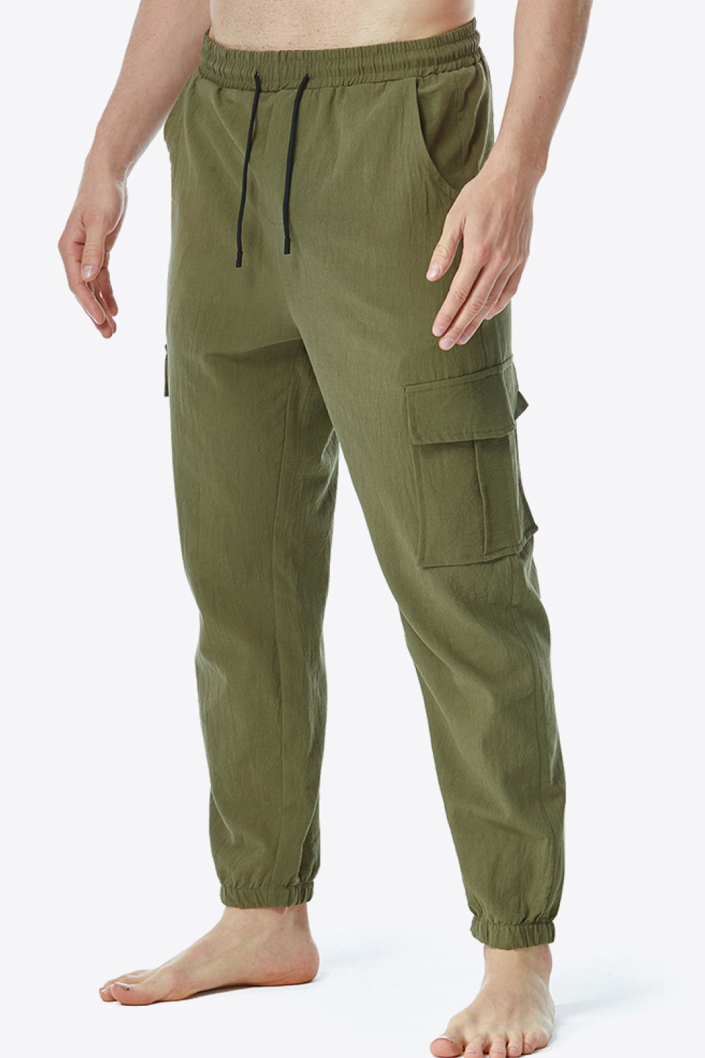 Full Size Drawstring Waist Cargo Pants