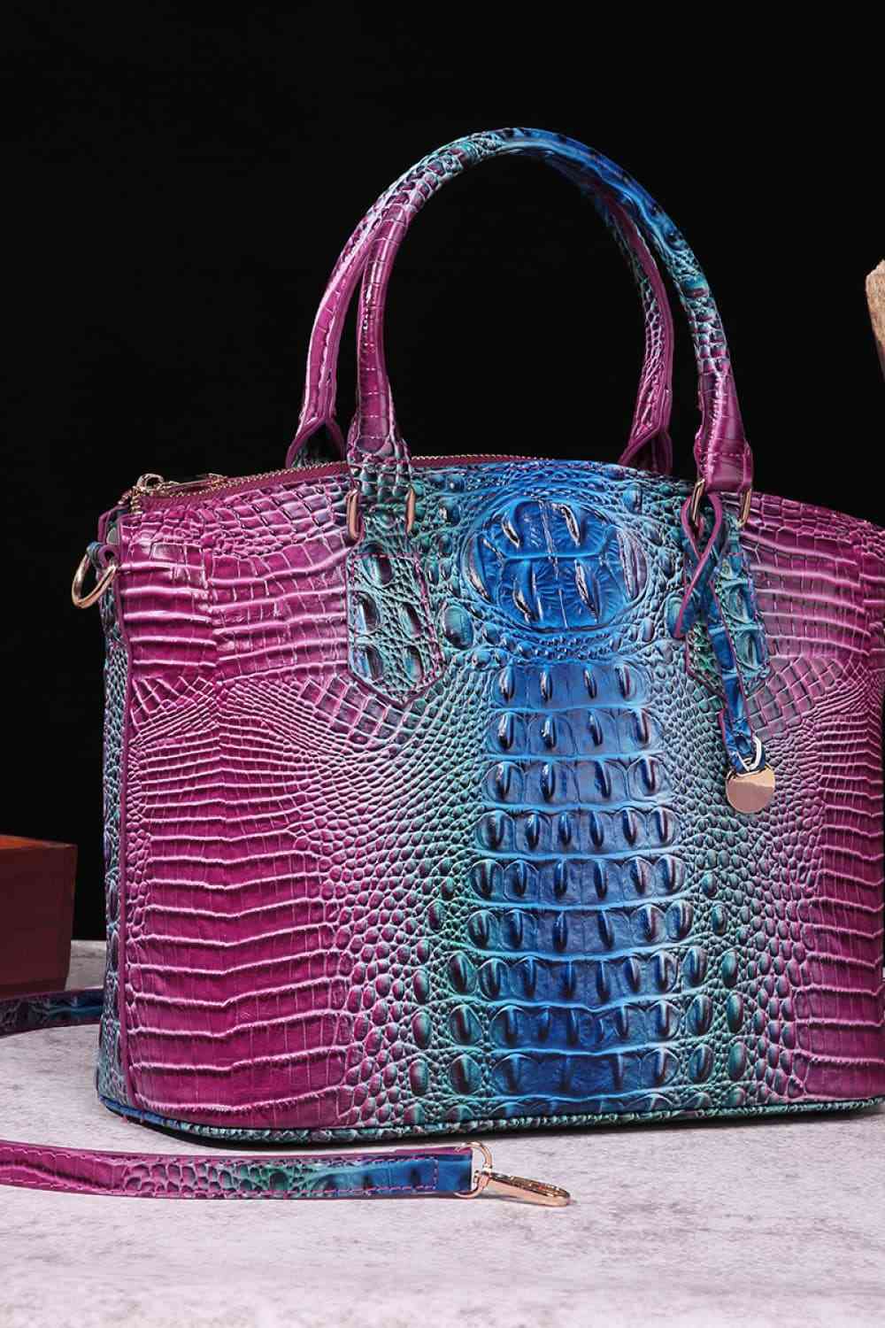 Gradient Croc-Style Handbag (14 Variants)