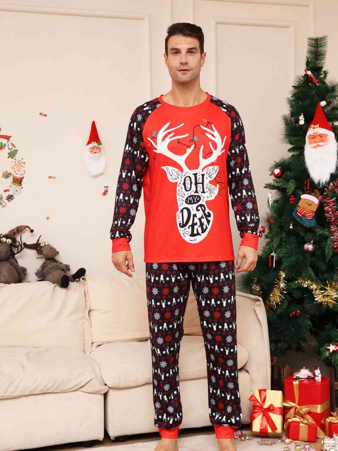 Matching Men's "Oh Deer" Reindeer Pajama Set