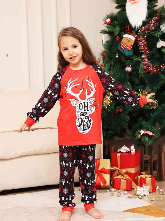 Matching Baby's 3-18 Months "Oh Deer" Reindeer Pajama Set