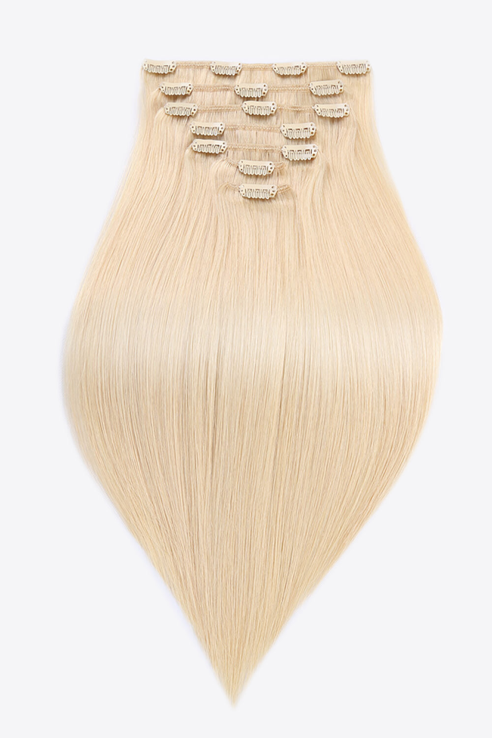 20" Blonde Indian Clip-in Human Hair Extensions