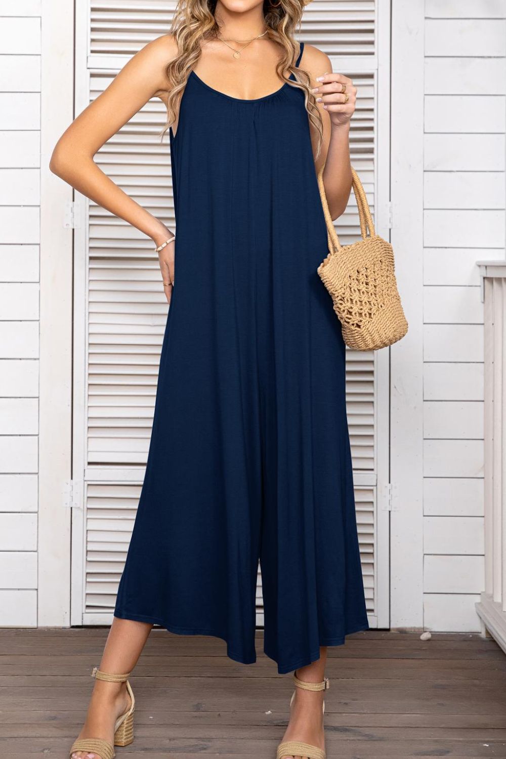 Free Flowing Spaghetti Strap Jumpsuit (6 Variants)