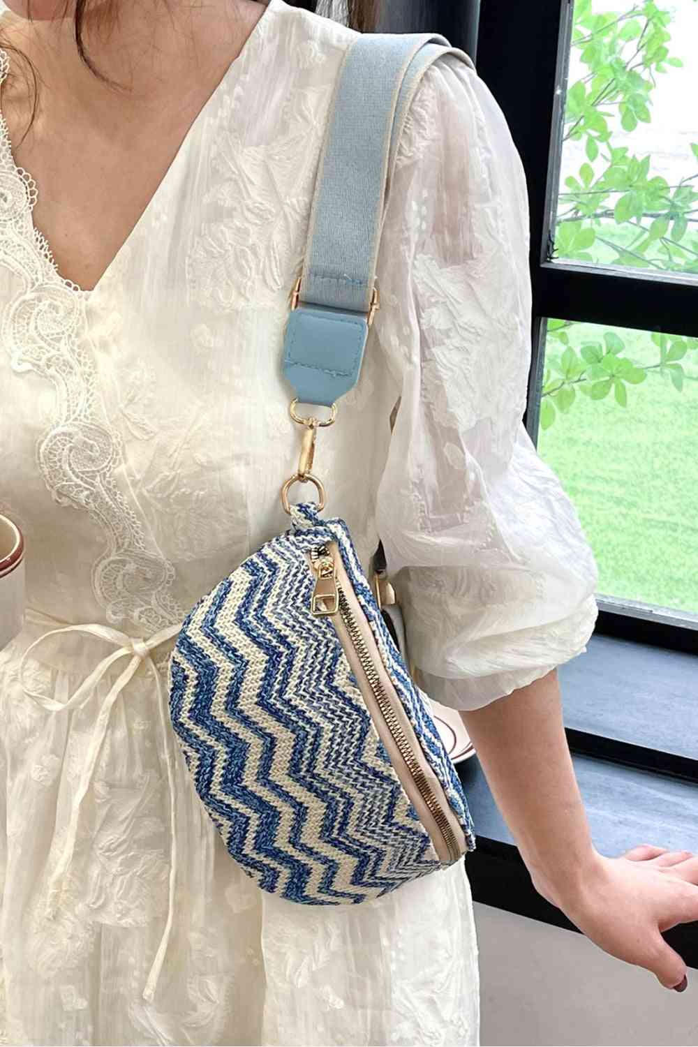 Adored Chevron Straw Sling Bag (3 Variants)