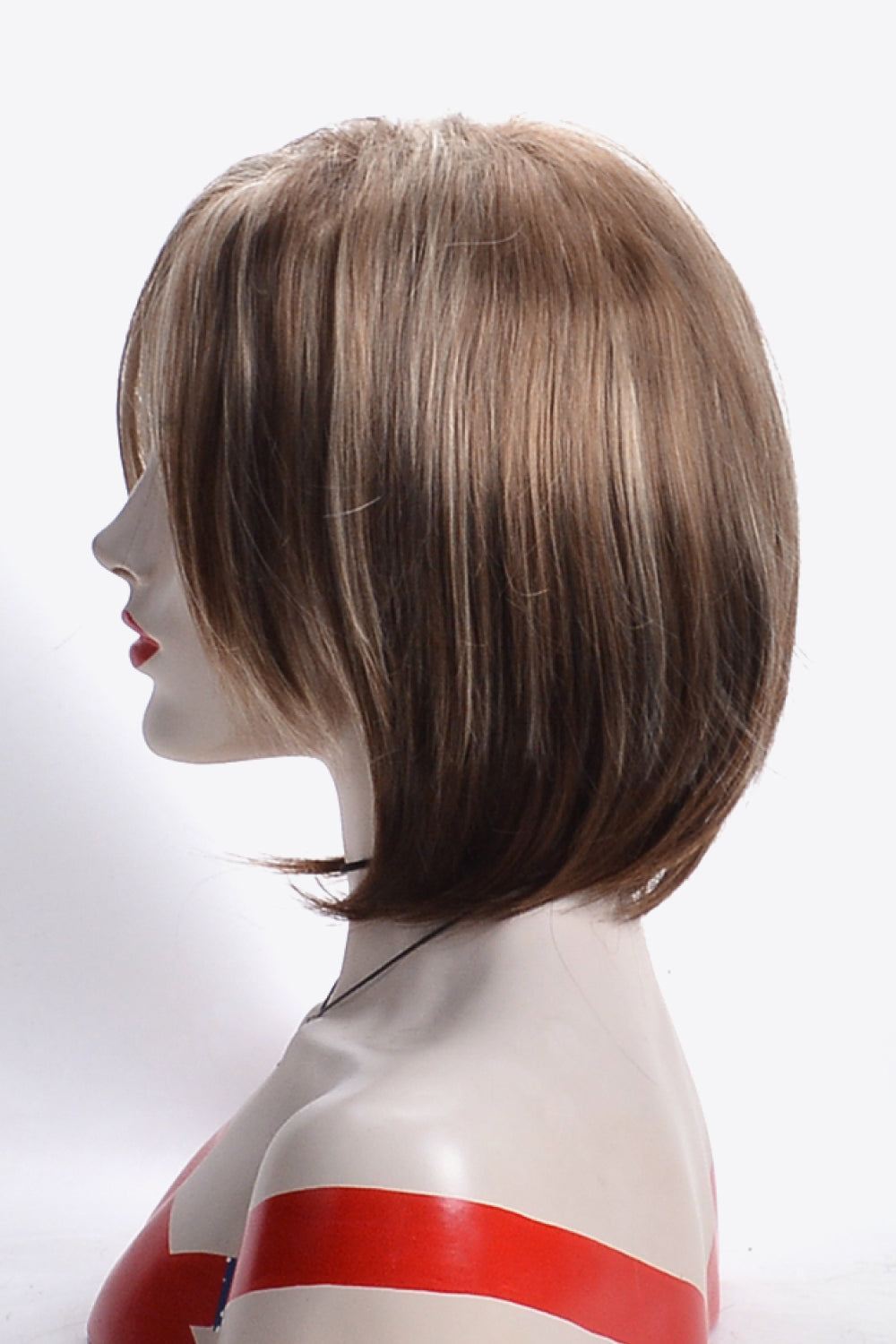 6'' Auburn Brown Synthetic Short Bob Wig