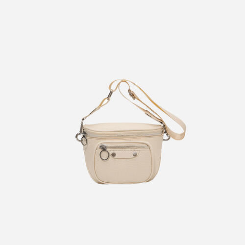 PU Leather Textured Crossbody Bag