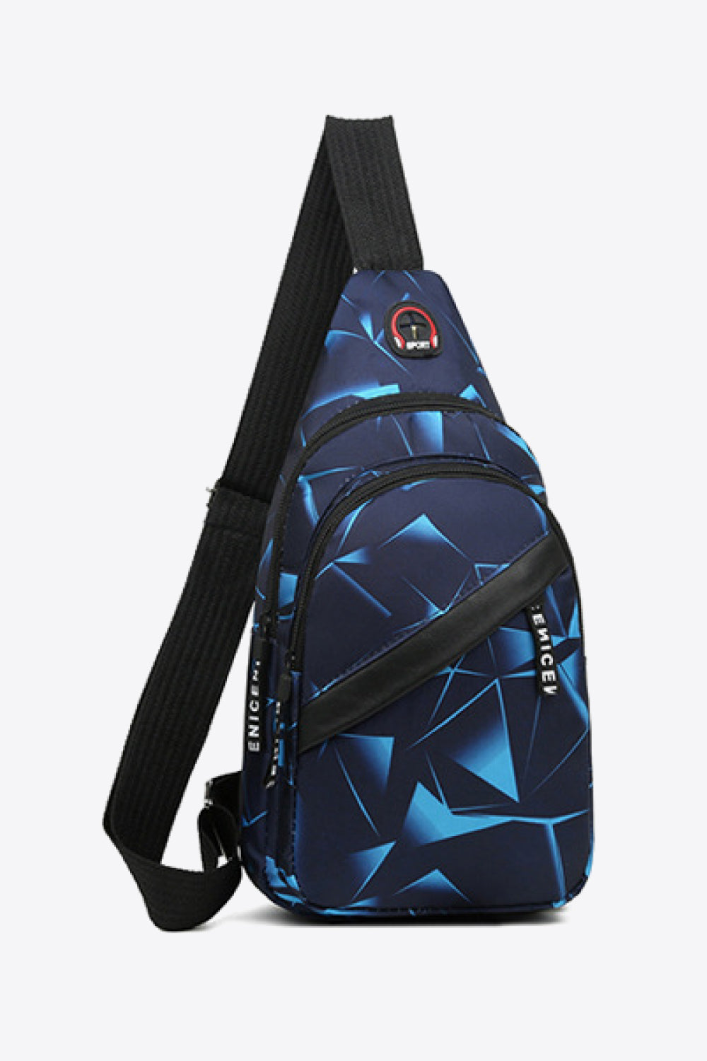 Geometric Sling Bag with USB Design