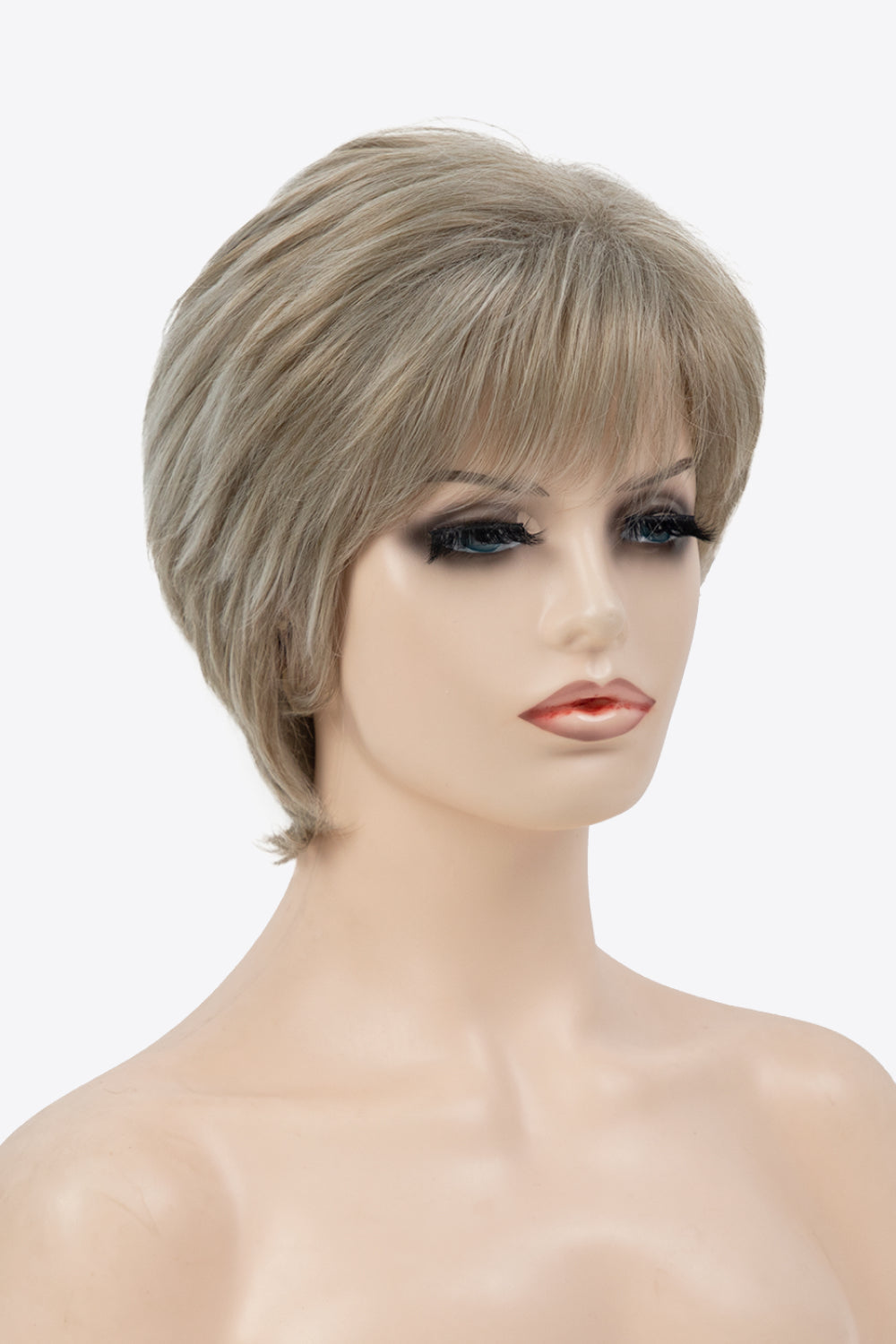 4" Light Ash Blonde Pixie Cut Short Layered Synthetic Wig