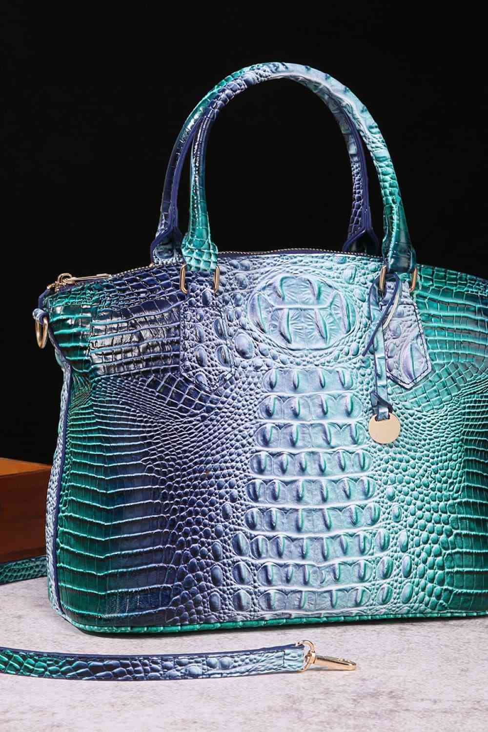 Gradient Croc-Style Handbag (14 Variants)