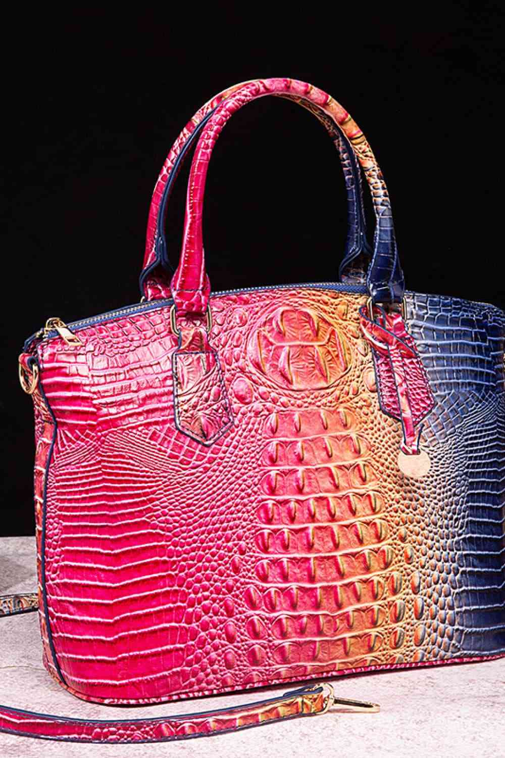 Gradient Croc-Style Handbag (14 Variants)