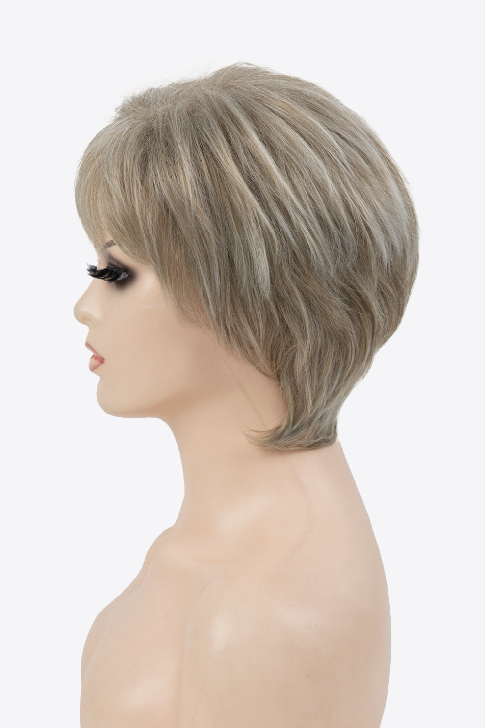 4" Light Ash Blonde Pixie Cut Short Layered Synthetic Wig