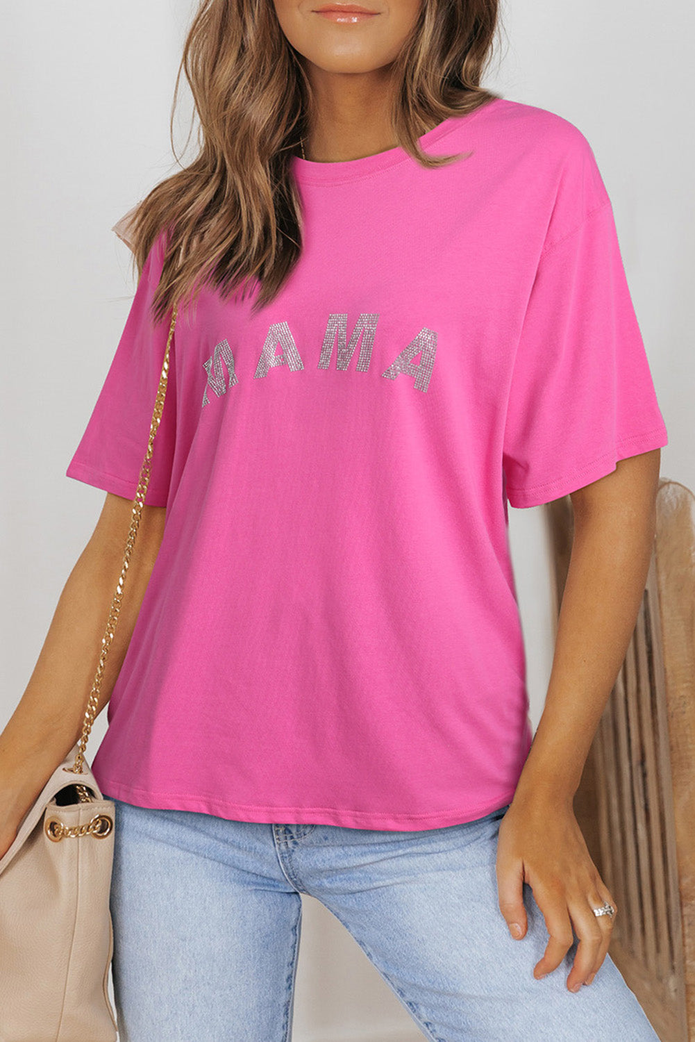 Sparkly MAMA Graphic Tee Shirt