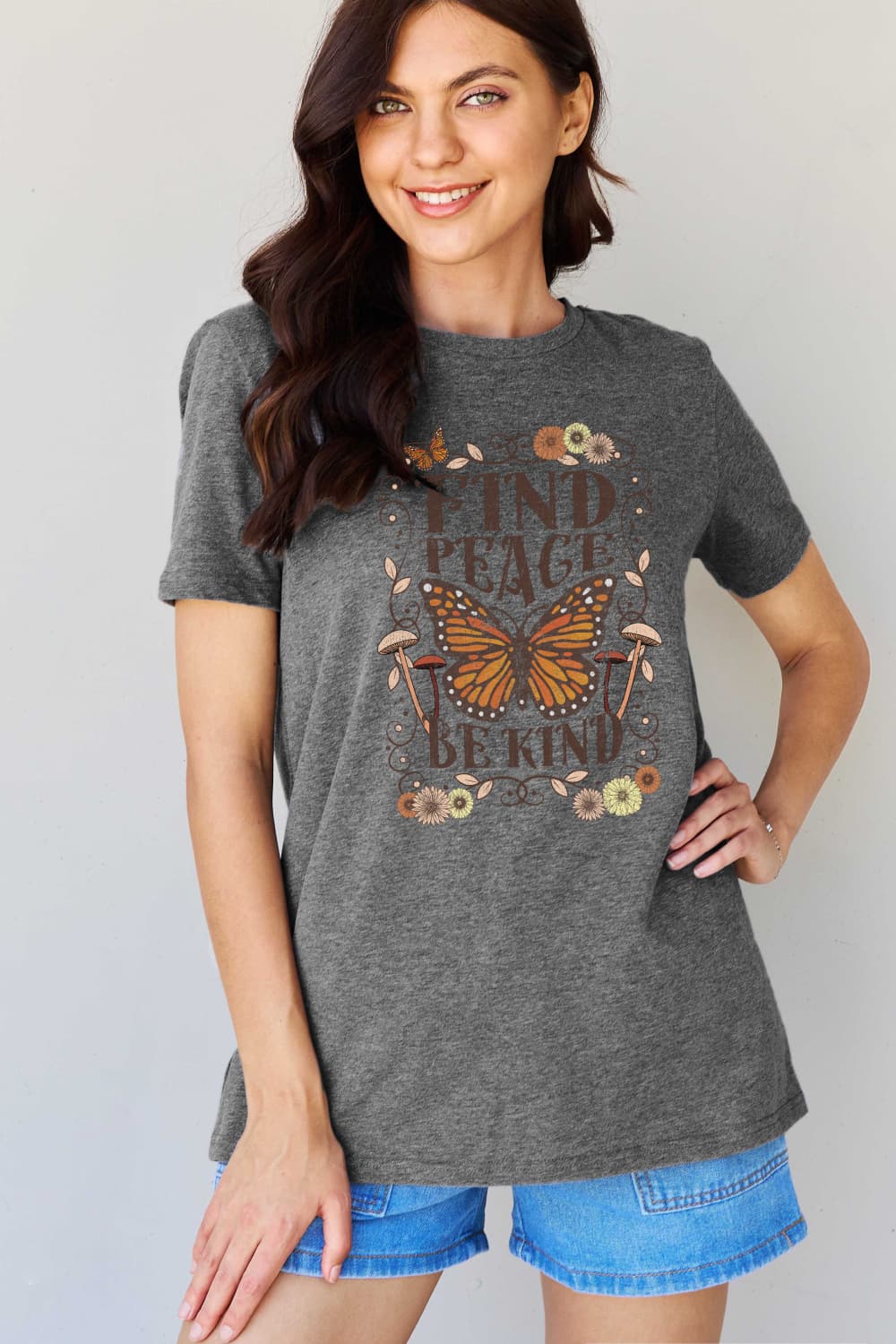 FIND PEACE BE KIND Graphic T-Shirt (Regular-Full Sizes)