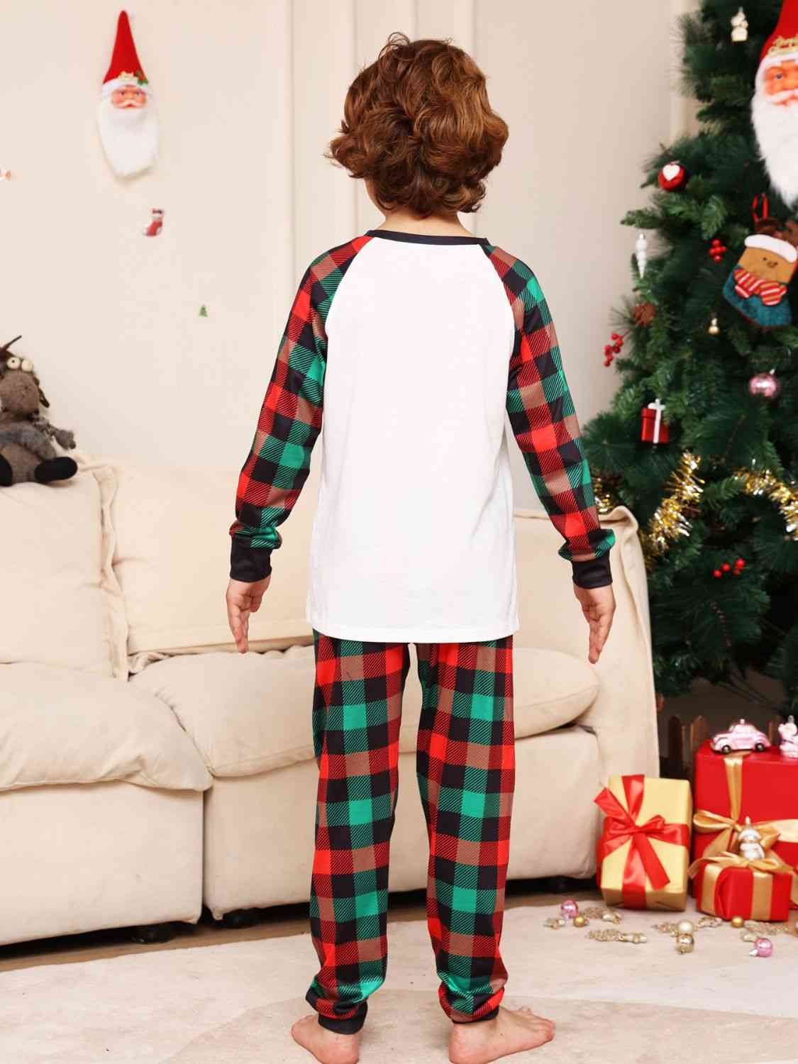 Matching Kids 2T-14 Reindeer Pajama Set