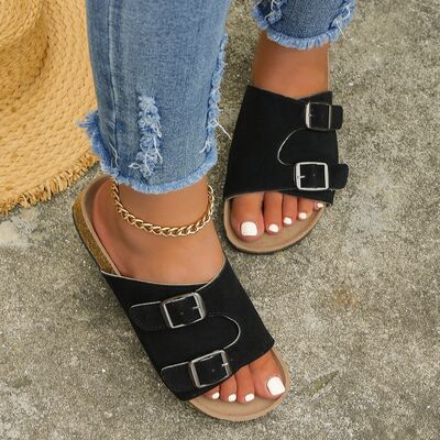 All Wrapped Up Suede Open Toe Sandals (3 Variants)