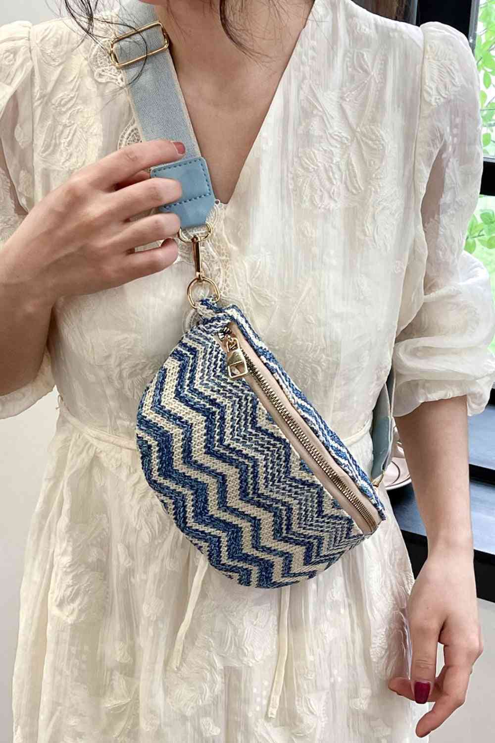 Adored Chevron Straw Sling Bag (3 Variants)