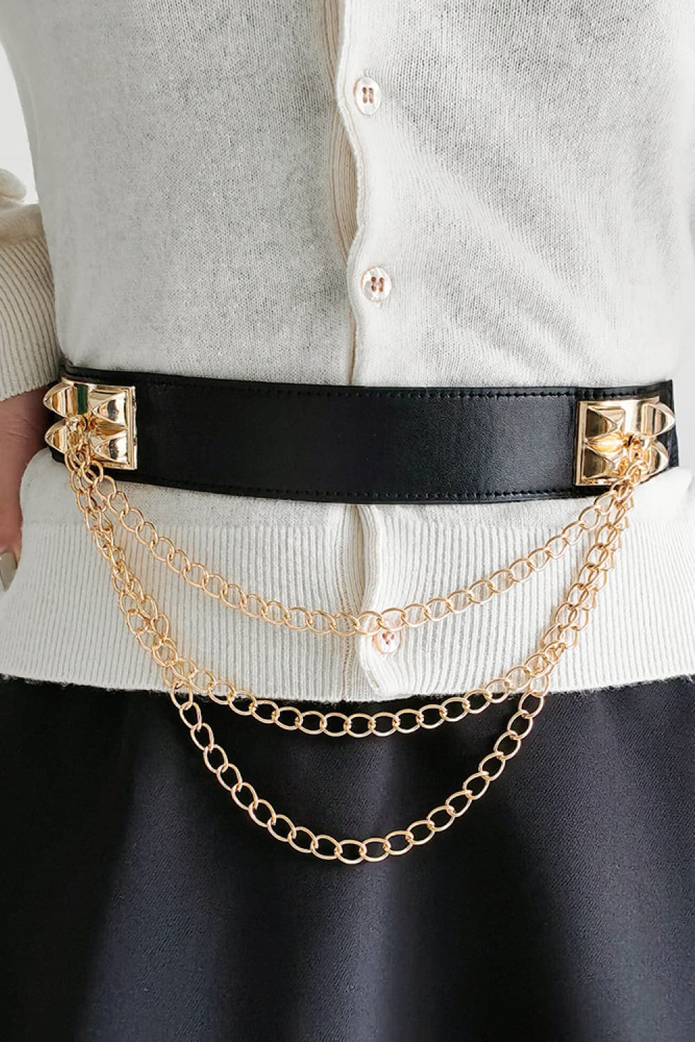 Draped in Gold Waist Belt