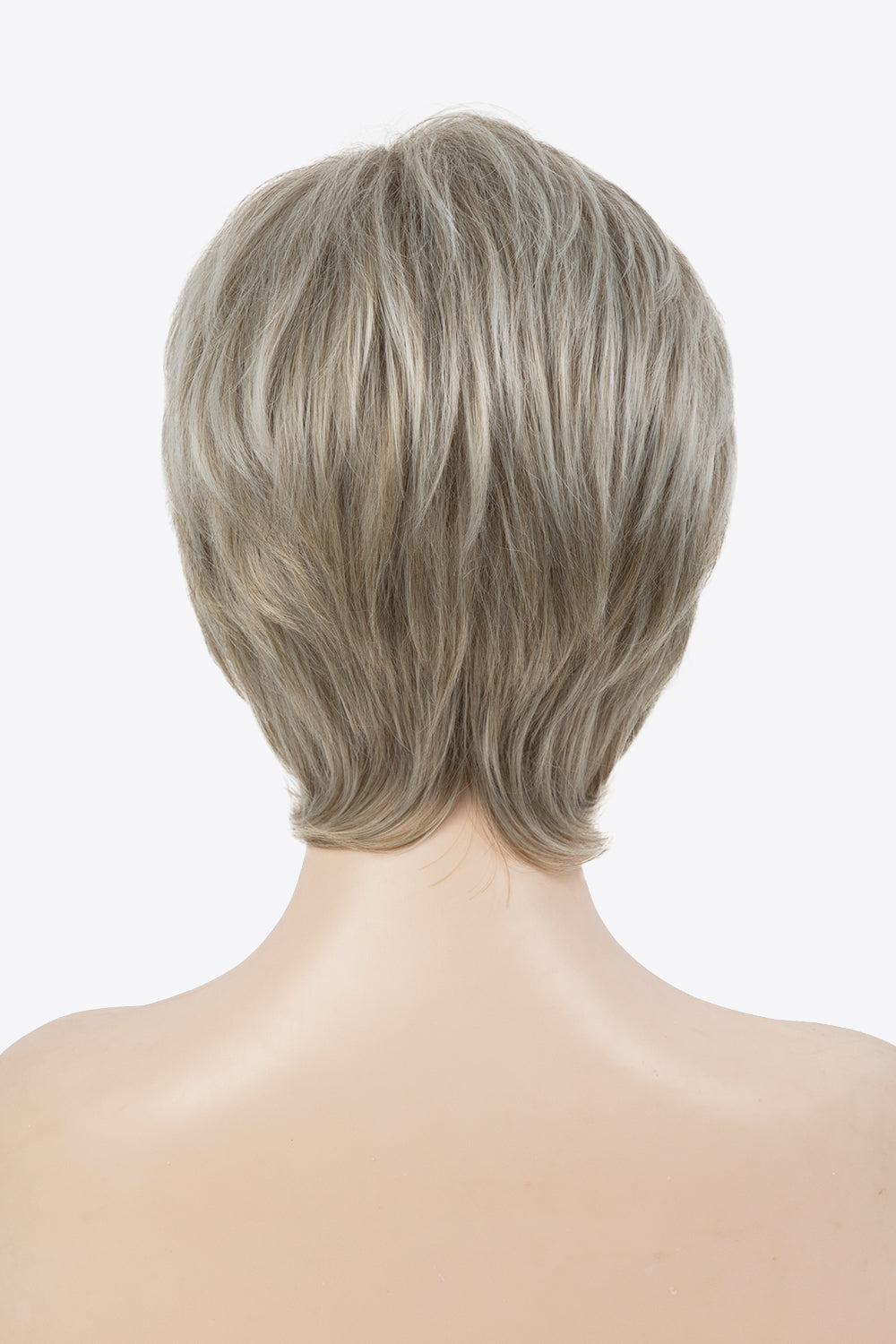 4" Light Ash Blonde Pixie Cut Short Layered Synthetic Wig