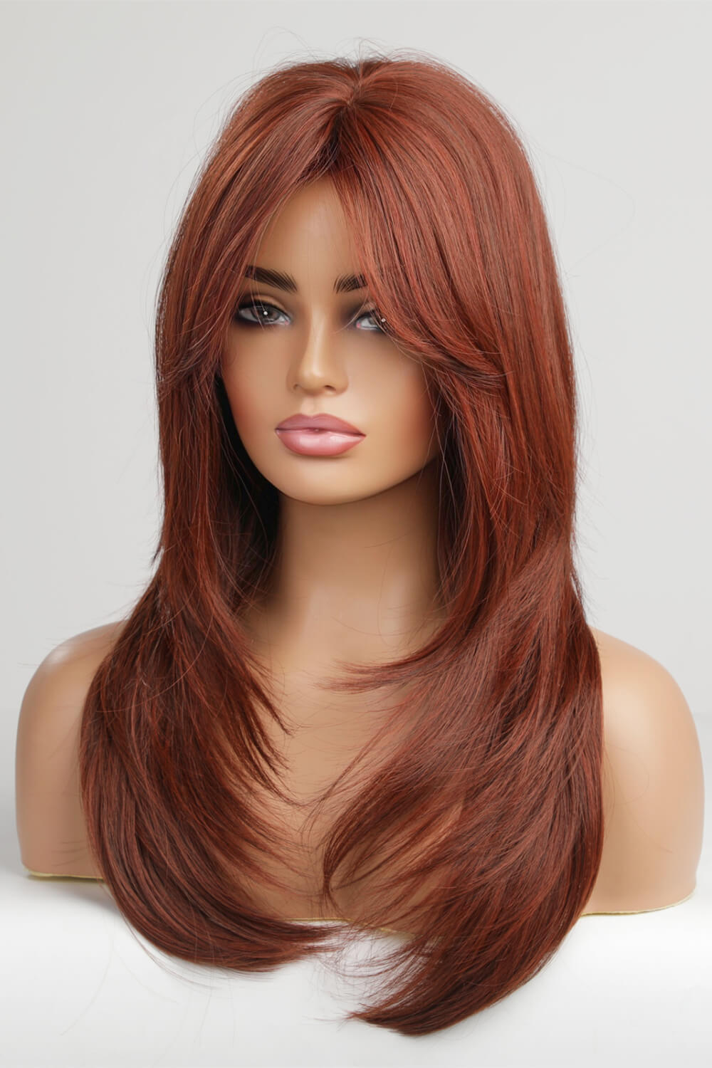 20" Red Layered Synthetic Wig