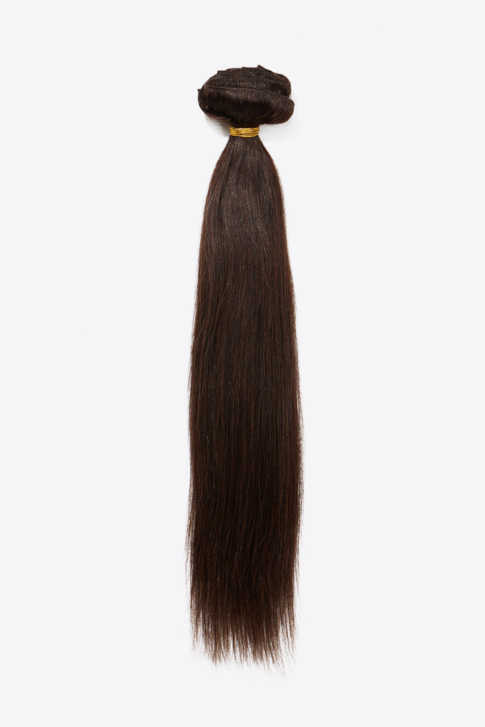 18" Brown Straight Human Hair Clip-in Extensions