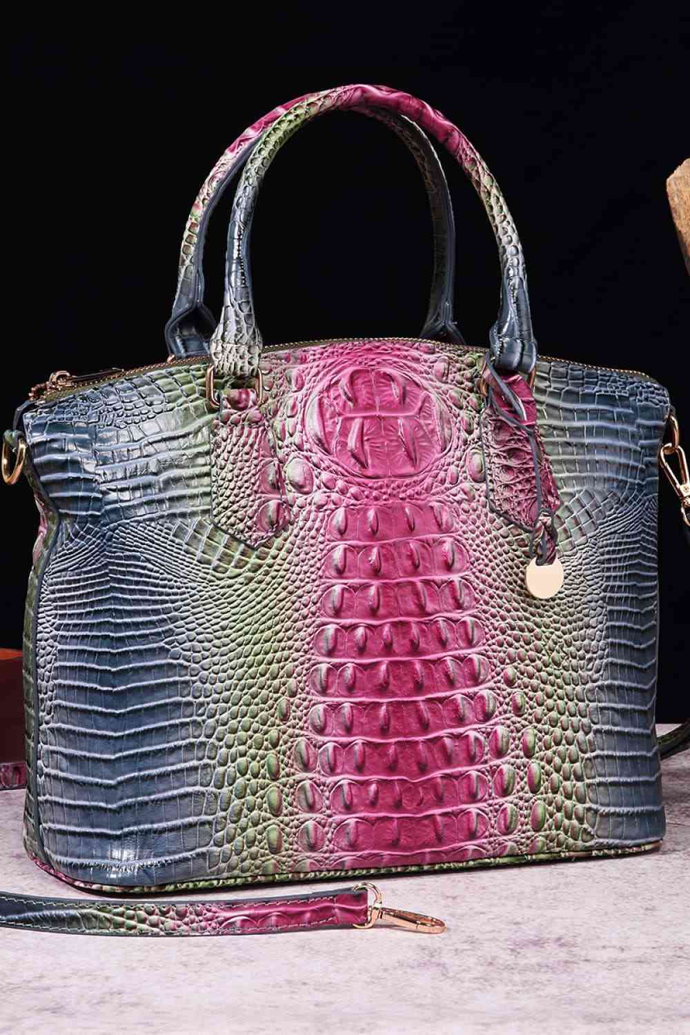 Gradient Croc-Style Handbag (14 Variants)