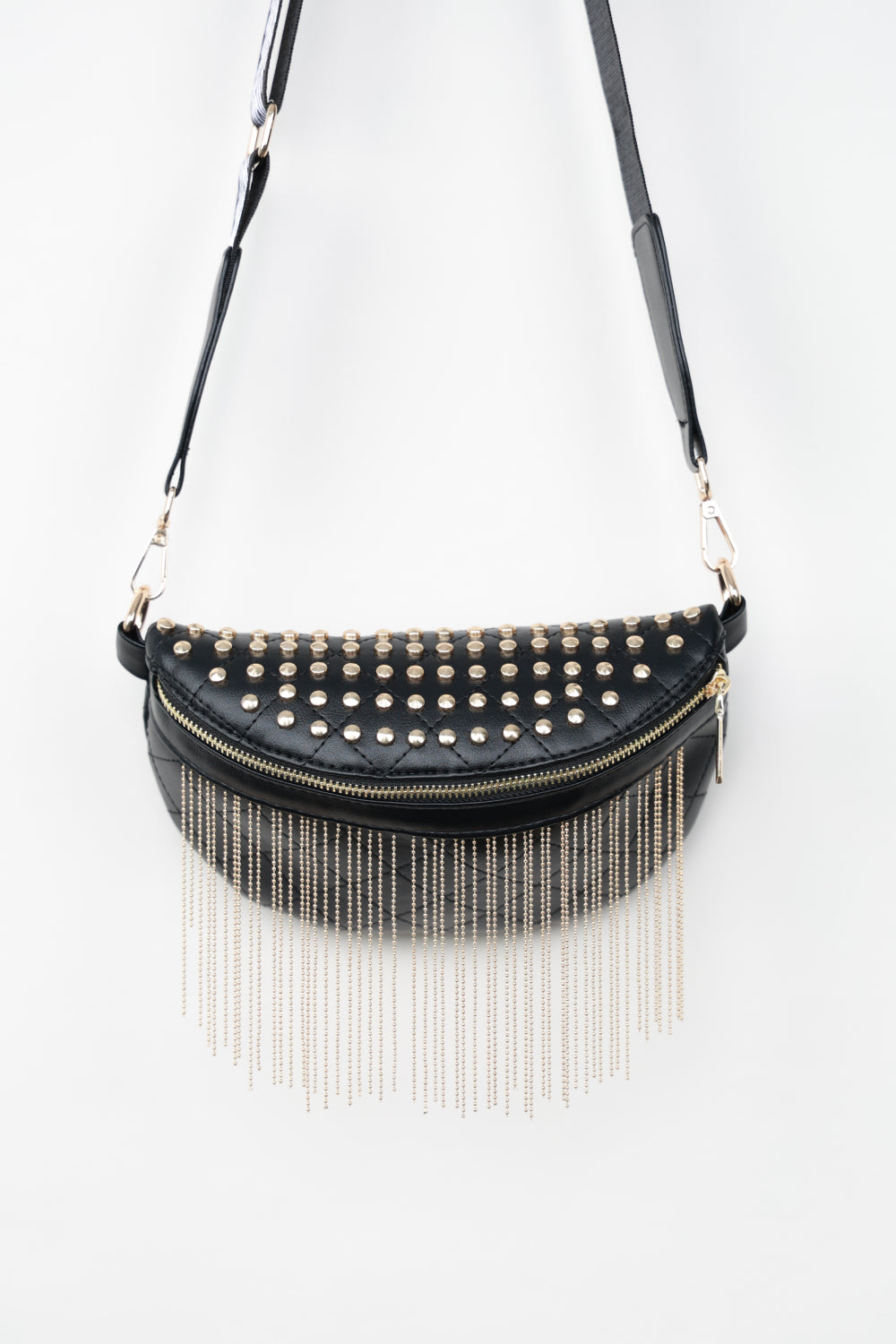 Studded Sling Bag with Fringes (3 Variants)