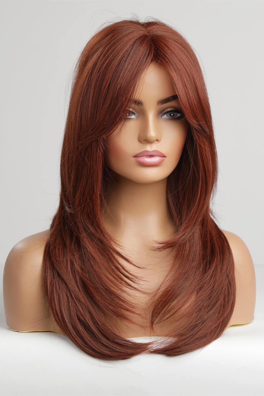 20" Red Layered Synthetic Wig