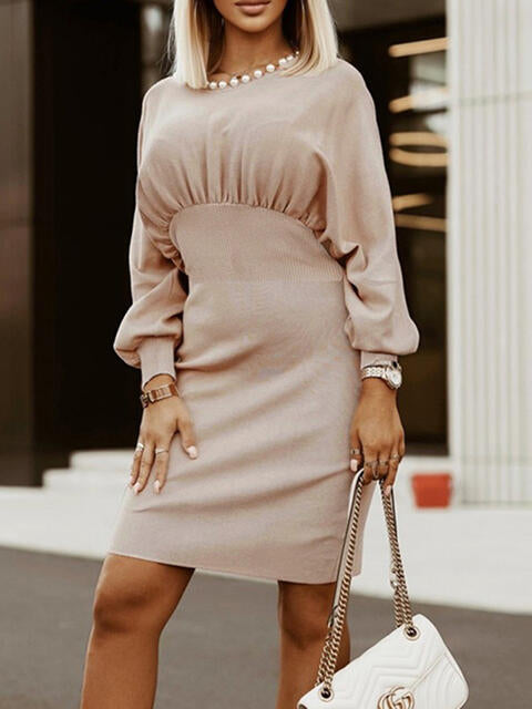 Relaxed and Radiant Lantern Sleeve Dress (5 Variants)