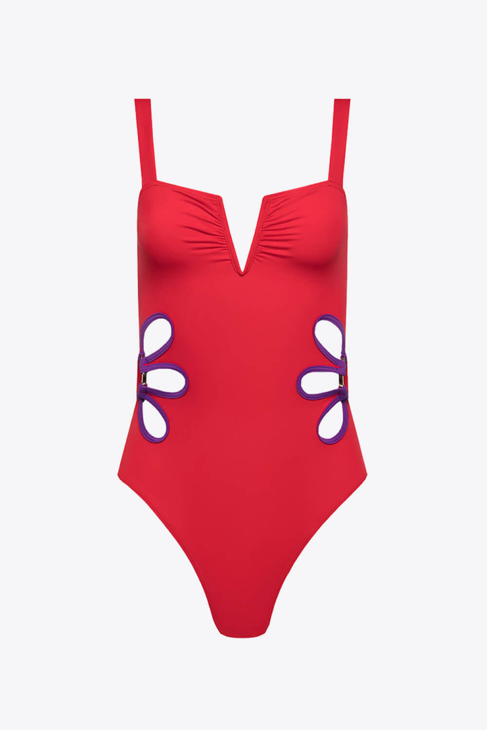 Flower Cutout One-Piece Swimsuit (2 Variants)