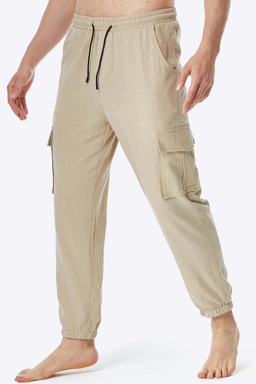 Full Size Drawstring Waist Cargo Pants