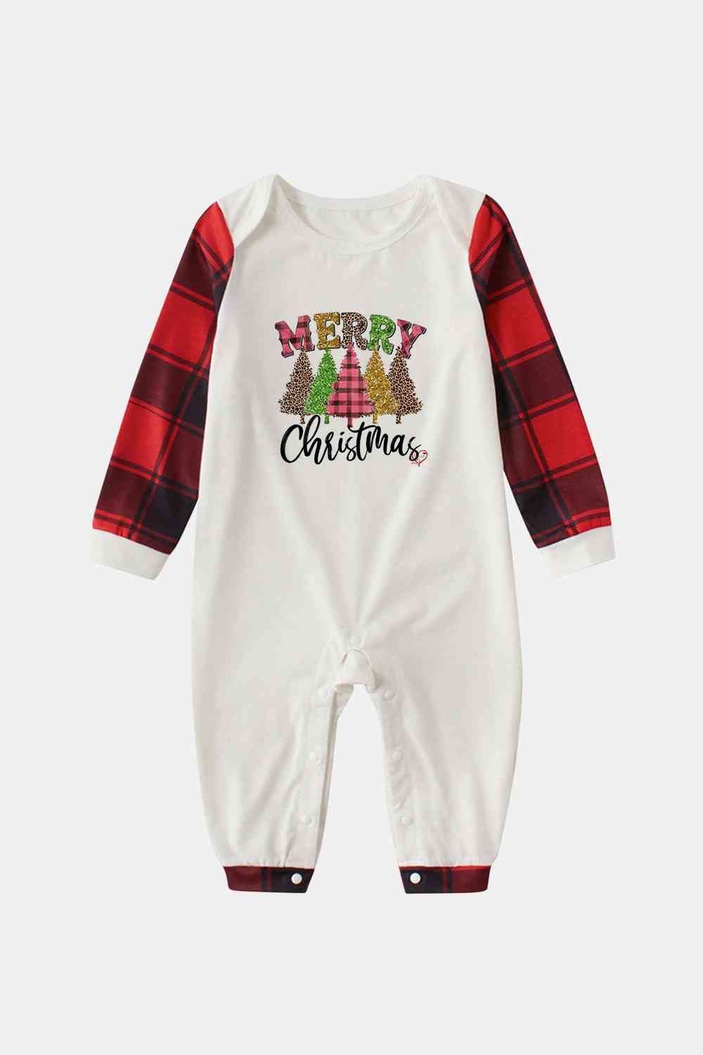 Matching Baby's 3-18 Months "MERRY Christmas" 5 Trees Pajama Set