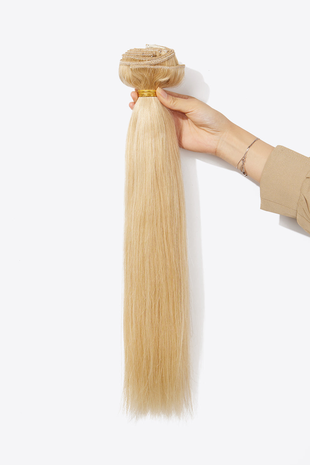 18" Straight Clip-in Human Hair Extensions