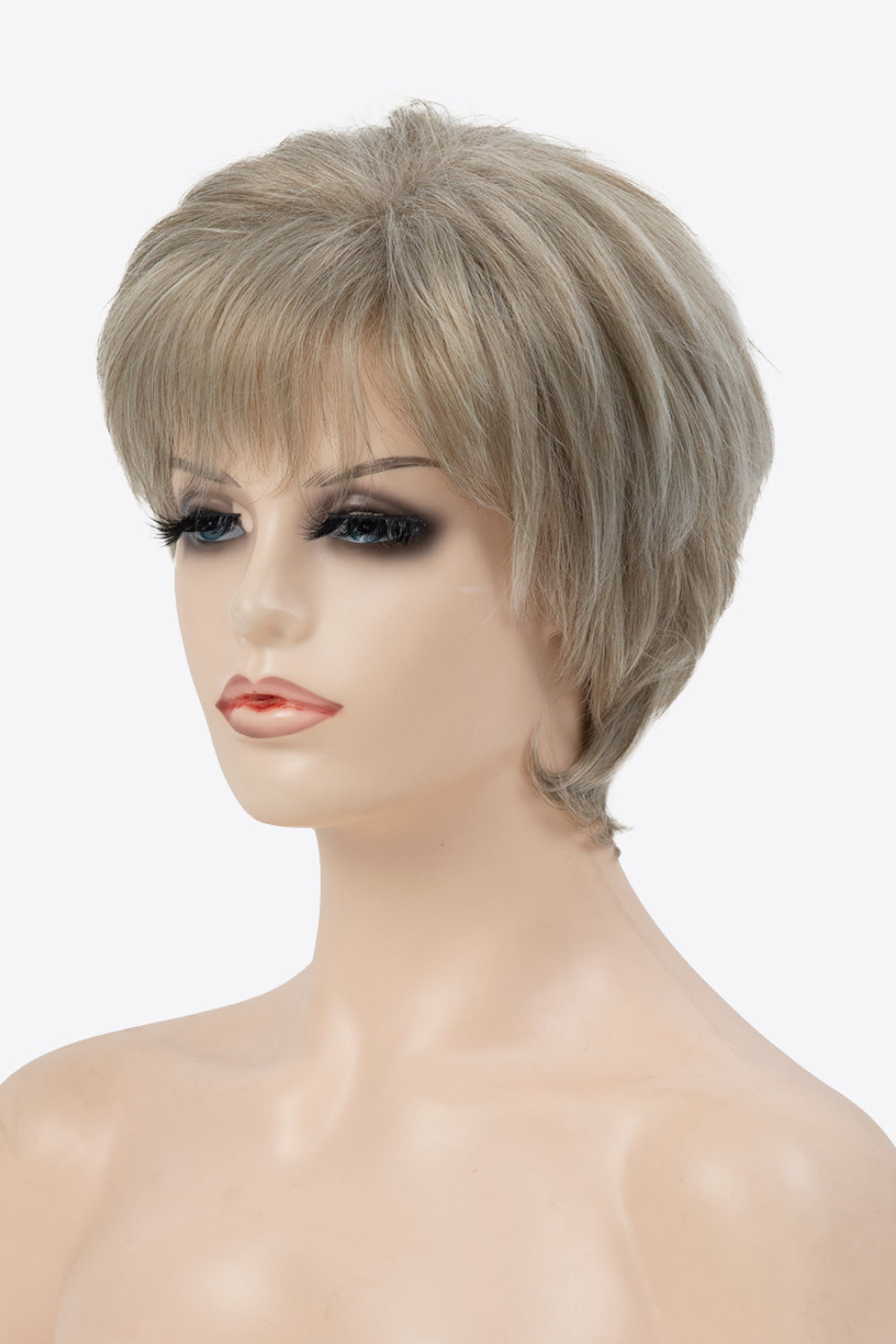 4" Light Ash Blonde Pixie Cut Short Layered Synthetic Wig