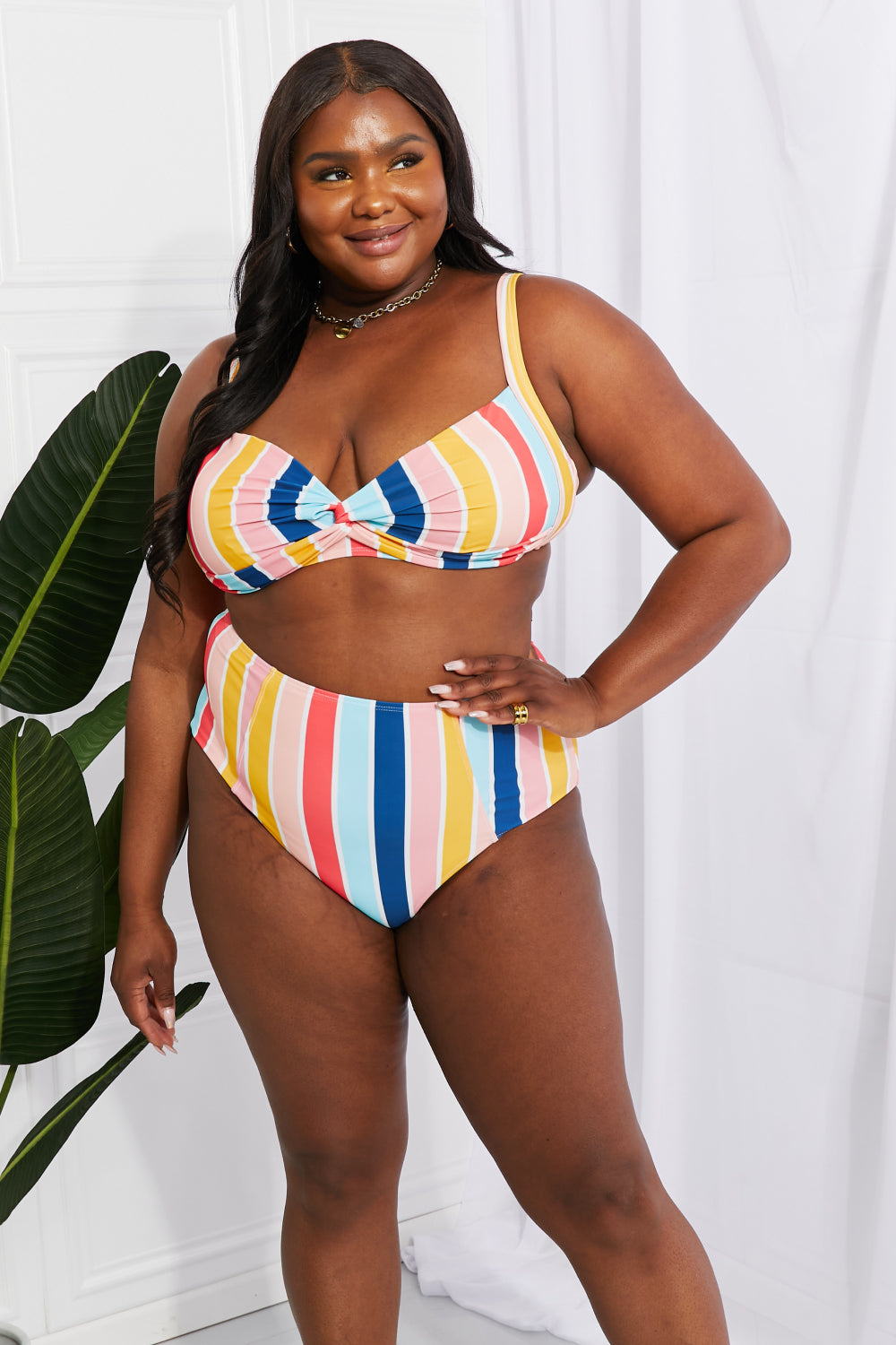 Take A Dip High-Rise Stripe Swimsuit Bikini