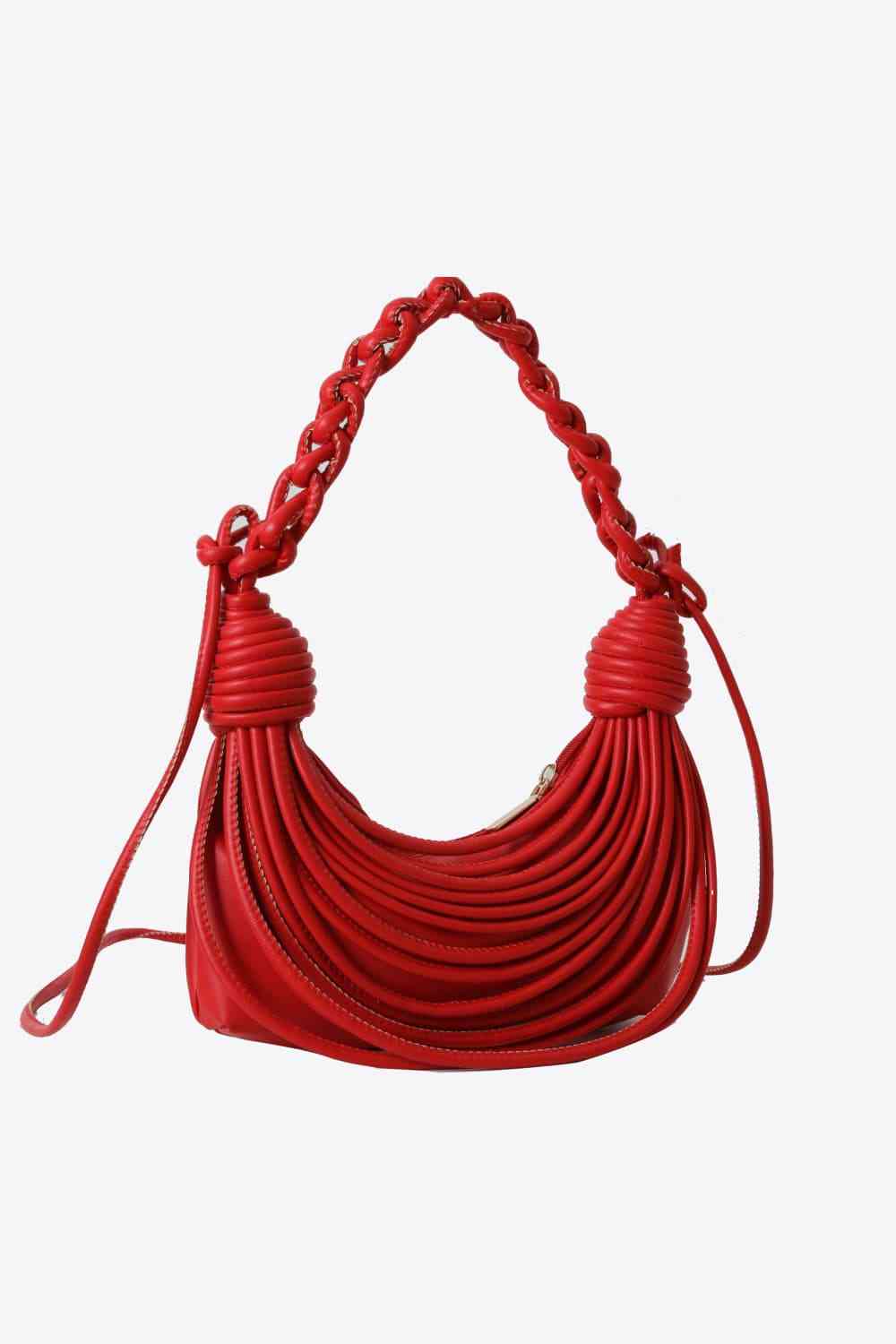 Braided Strap Handbag with Draped Detail (8 Variants)