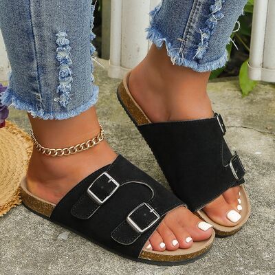 All Wrapped Up Suede Open Toe Sandals (3 Variants)