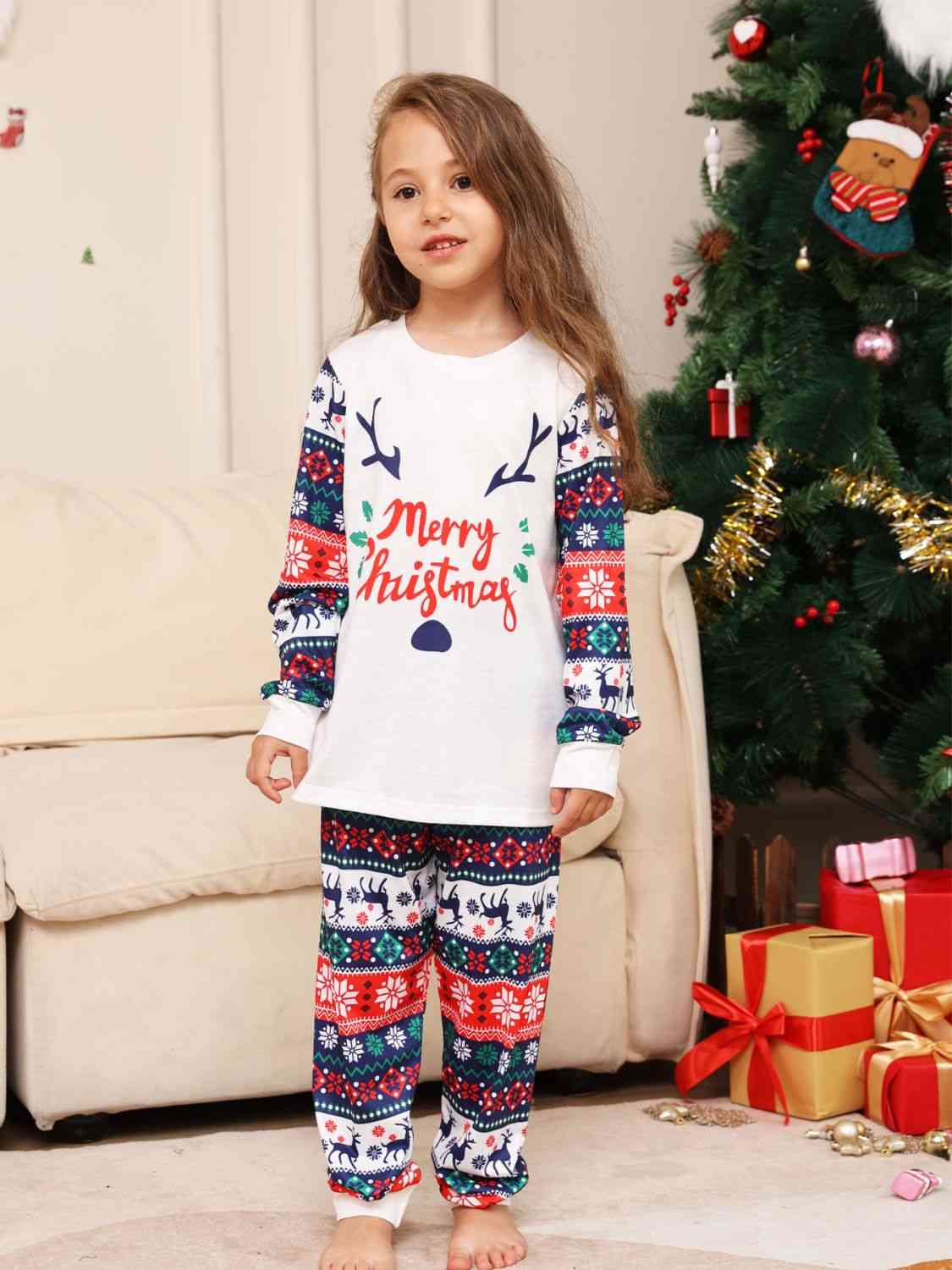 Matching Baby's Multicolored 3-18 Months "Merry Christmas" Pajama Set