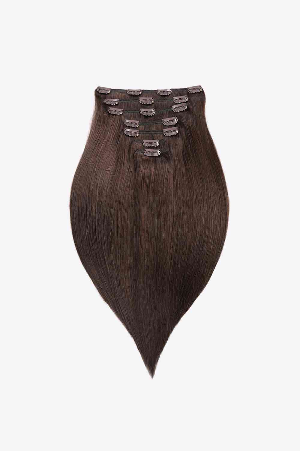 16" Clip-in Straight Indian Human Hair Extensions