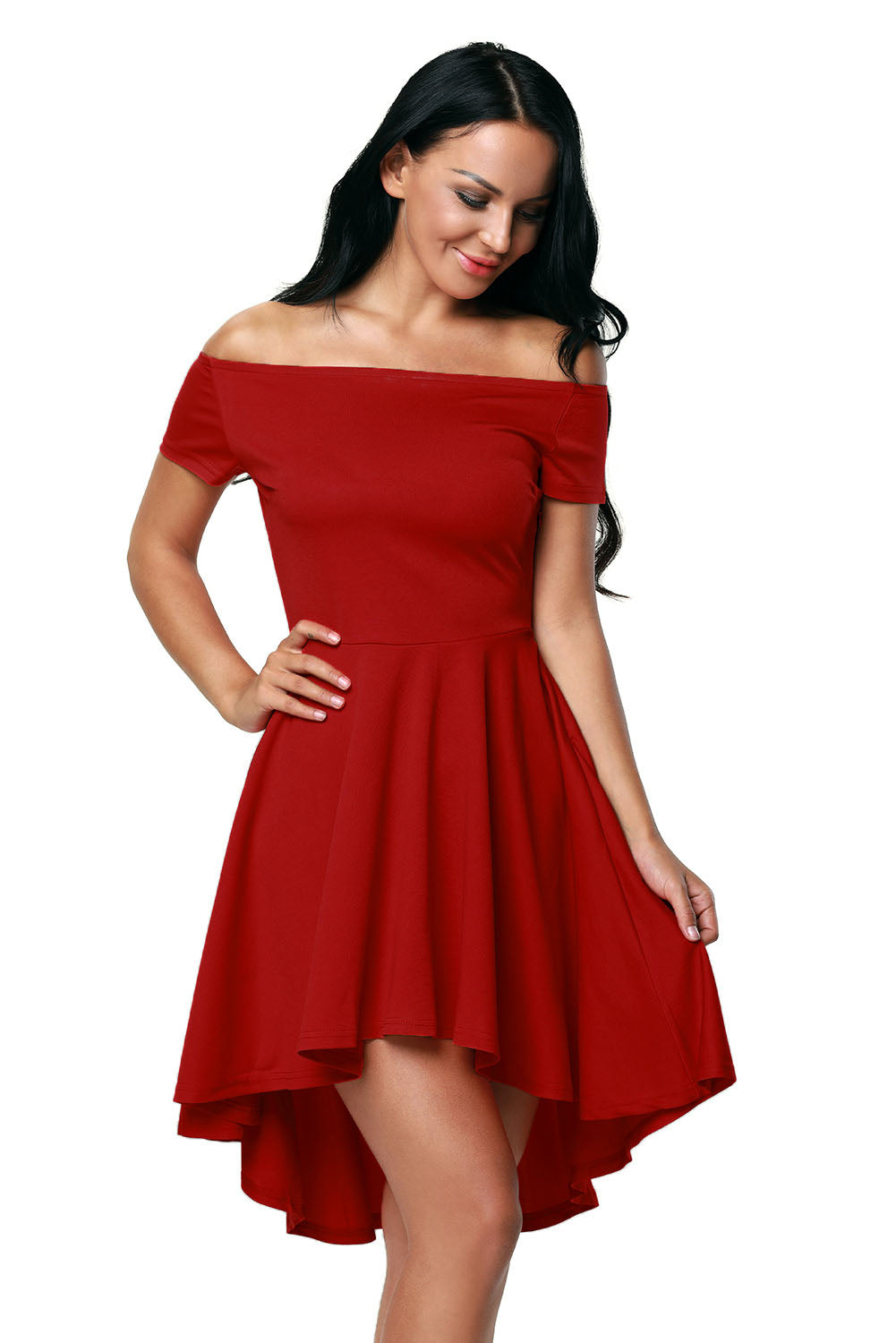 Burgundy All The Rage Skater Dress