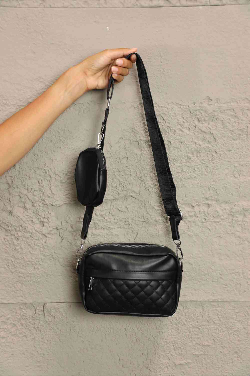 Adored Checkered Shoulder Bag w/Small Purse (4 Variants)