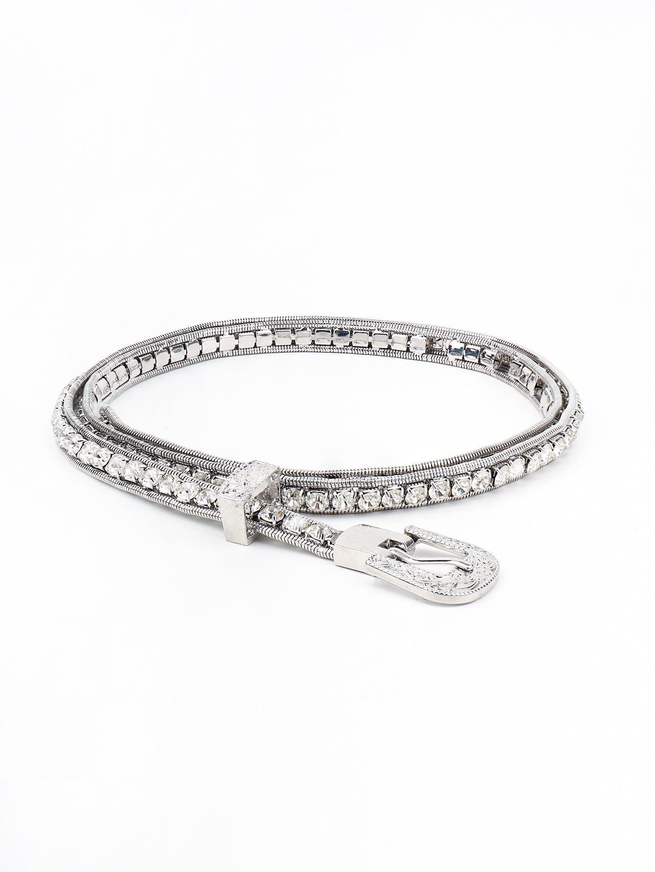 Rocks All Around Rhinestone Metal Belt