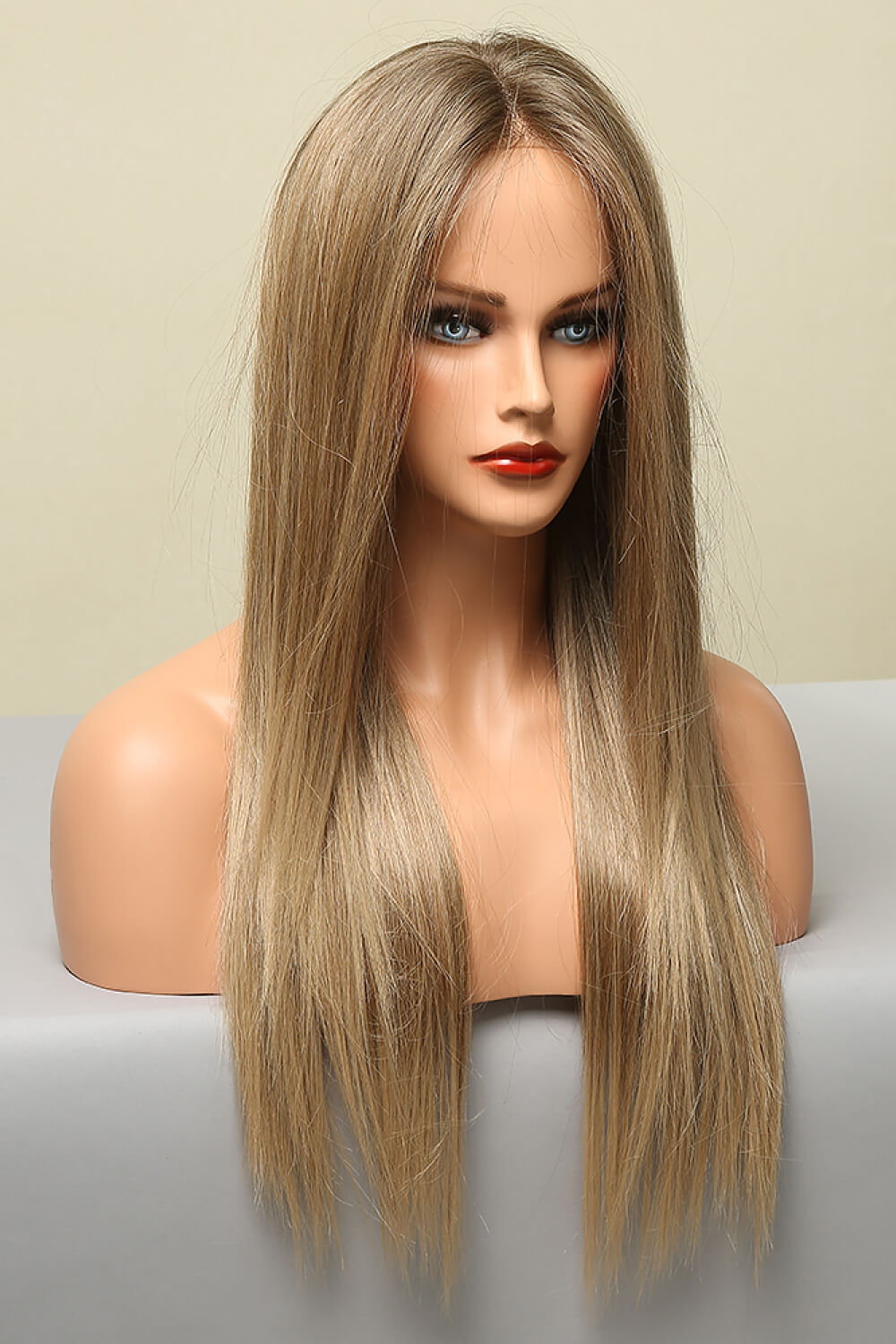 26'' Long Straight Light Brown/Sandy Blonde Lace Front Synthetic Wig