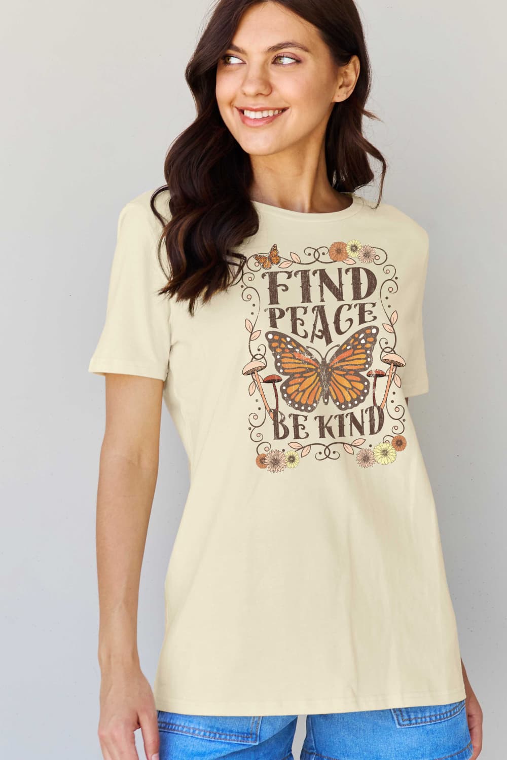 FIND PEACE BE KIND Graphic T-Shirt (Regular-Full Sizes)