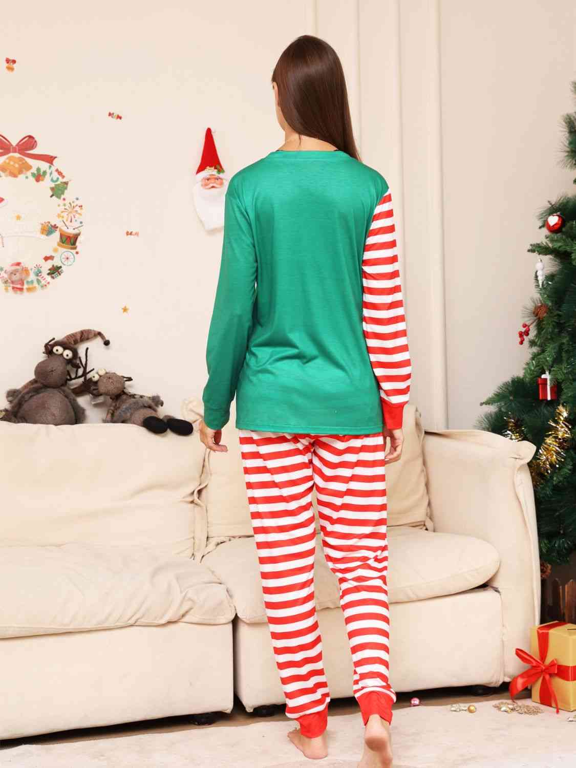 Matching Women's Candy Cane Pajama Set