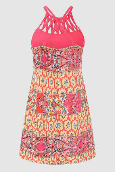 Printed Grecian Neck Mini Dress (9 Variants)